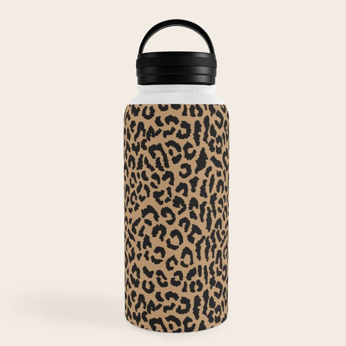 2000s leopard-black on tan Water Bottle