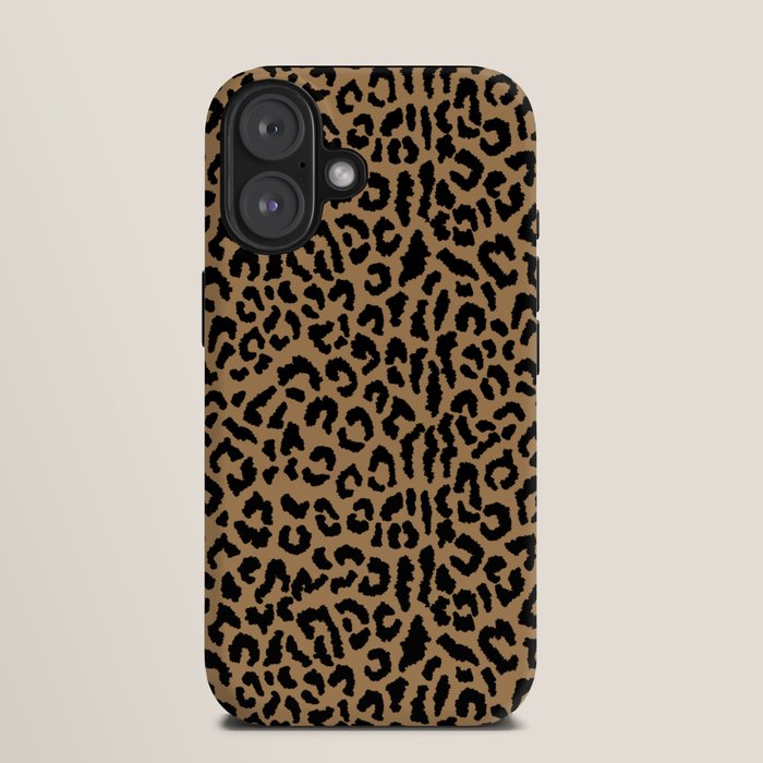 2000s leopard-black on tan iPhone Case