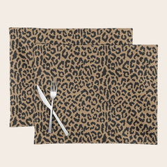 2000s leopard-black on tan Placemat
