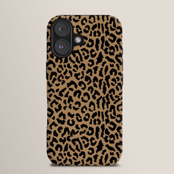 2000s leopard-black on tan iPhone Case