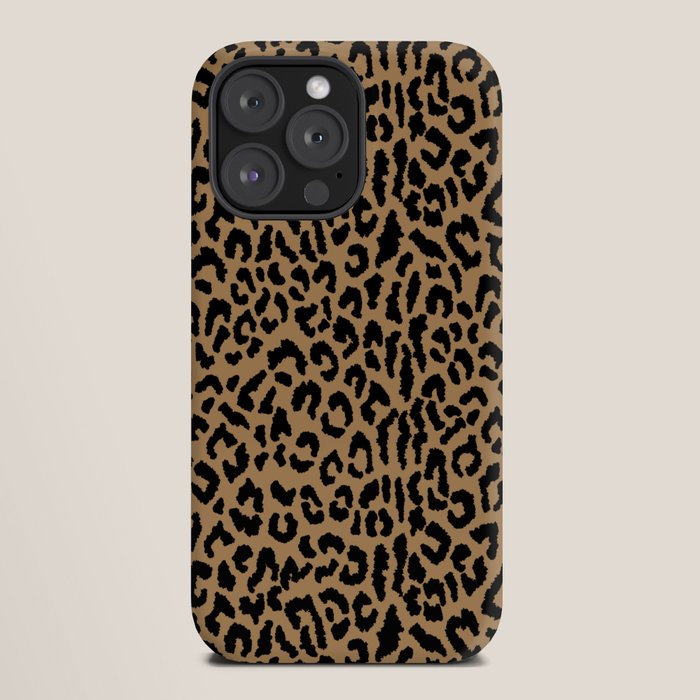 2000s leopard-black on tan iPhone Case