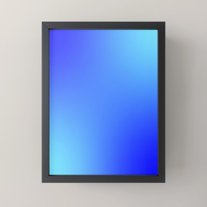 16 Blue Gradient 220506 Aura Ombre Valourine Digital Minimalist Art Mini Art Print