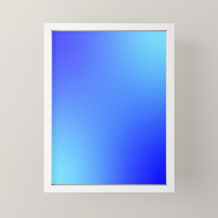 16 Blue Gradient 220506 Aura Ombre Valourine Digital Minimalist Art Mini Art Print