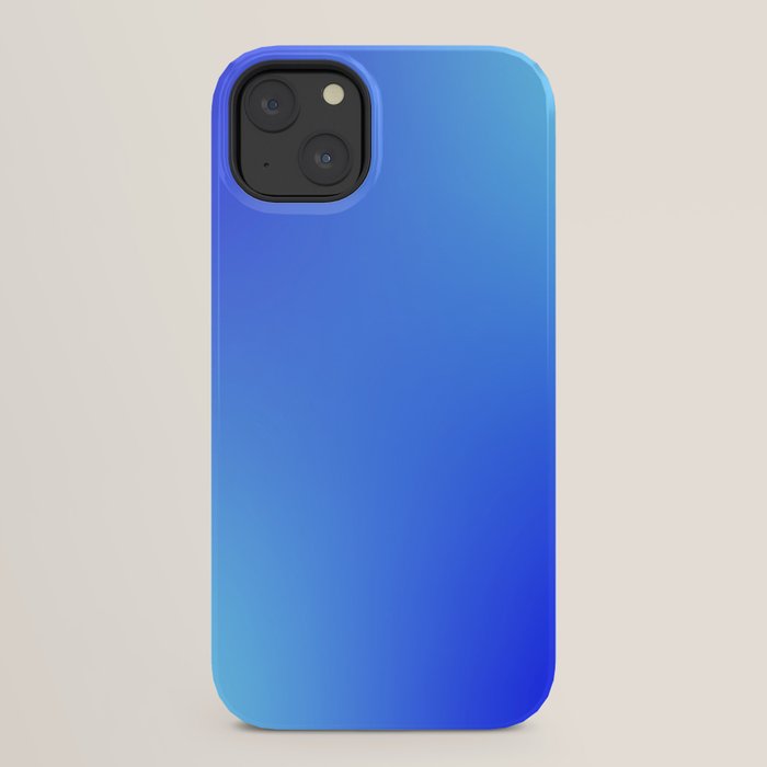 16 Blue Gradient 220506 Aura Ombre Valourine Digital Minimalist Art iPhone Case