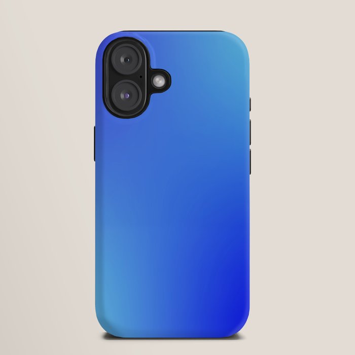 16 Blue Gradient 220506 Aura Ombre Valourine Digital Minimalist Art iPhone Case