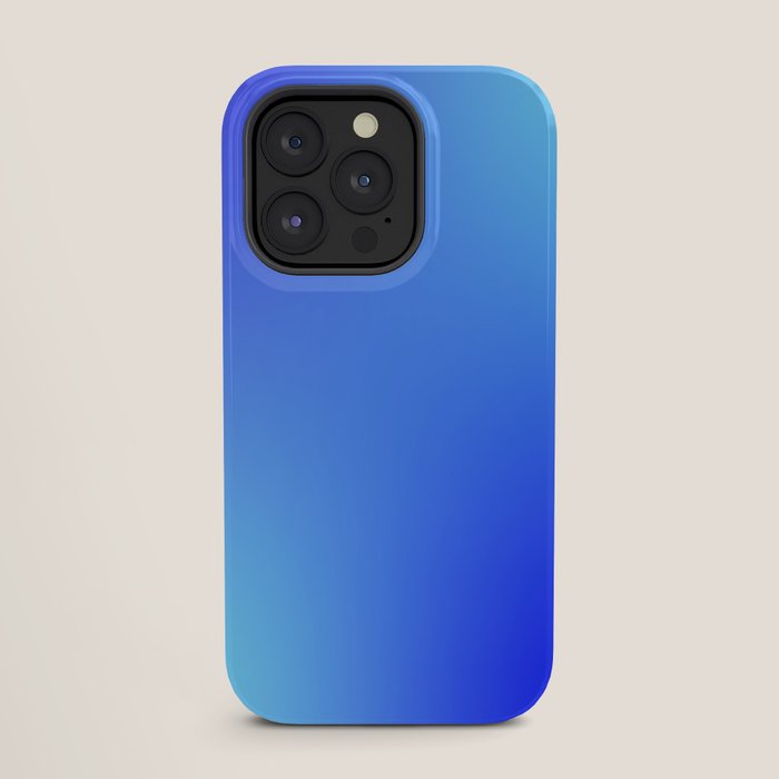 16 Blue Gradient 220506 Aura Ombre Valourine Digital Minimalist Art iPhone Case