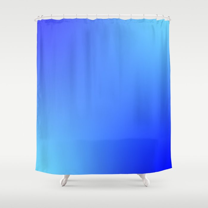 16 Blue Gradient 220506 Aura Ombre Valourine Digital Minimalist Art Shower Curtain