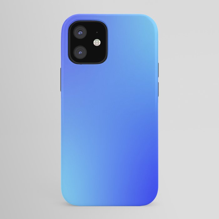 16 Blue Gradient 220506 Aura Ombre Valourine Digital Minimalist Art iPhone Case