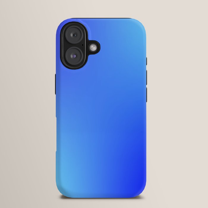 16 Blue Gradient 220506 Aura Ombre Valourine Digital Minimalist Art iPhone Case