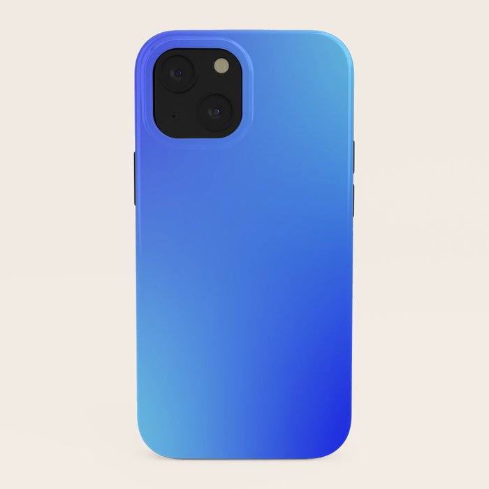 16 Blue Gradient 220506 Aura Ombre Valourine Digital Minimalist Art iPhone Case