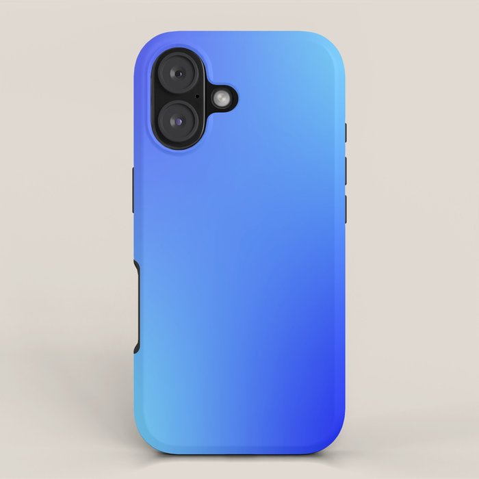 16 Blue Gradient 220506 Aura Ombre Valourine Digital Minimalist Art iPhone Case