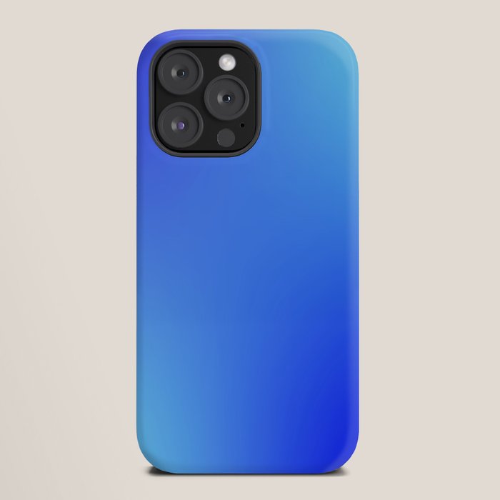 16 Blue Gradient 220506 Aura Ombre Valourine Digital Minimalist Art iPhone Case