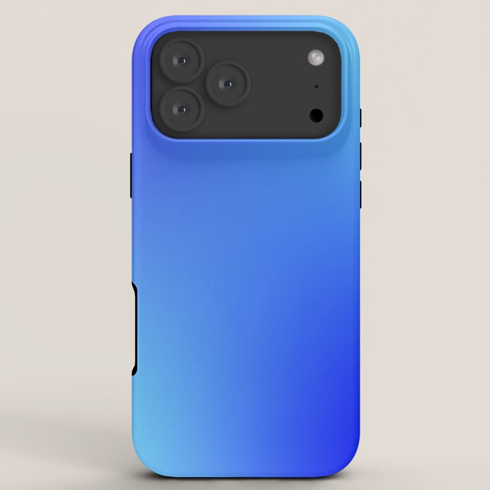 16 Blue Gradient 220506 Aura Ombre Valourine Digital Minimalist Art iPhone Case
