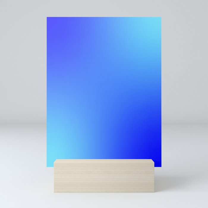 16 Blue Gradient 220506 Aura Ombre Valourine Digital Minimalist Art Mini Art Print