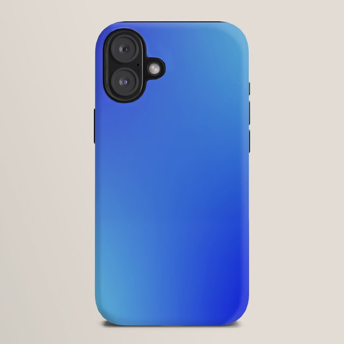 16 Blue Gradient 220506 Aura Ombre Valourine Digital Minimalist Art iPhone Case