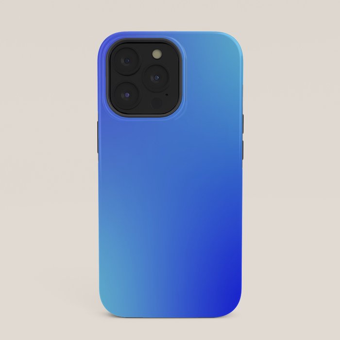 16 Blue Gradient 220506 Aura Ombre Valourine Digital Minimalist Art iPhone Case
