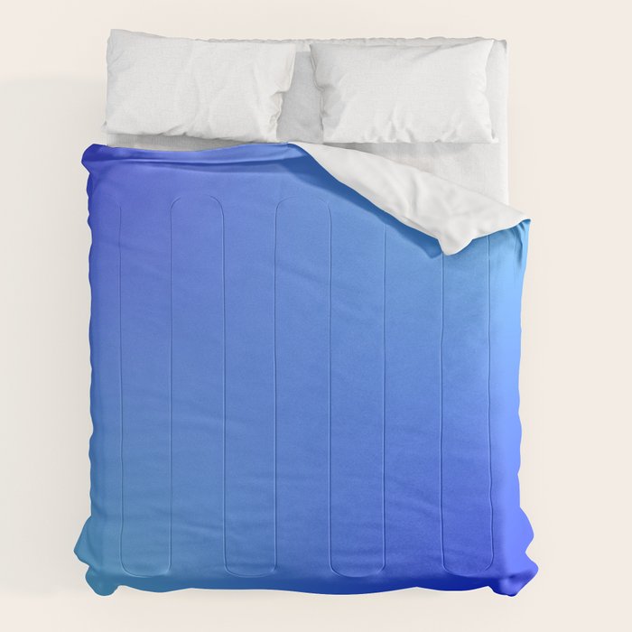 16 Blue Gradient 220506 Aura Ombre Valourine Digital Minimalist Art Comforter