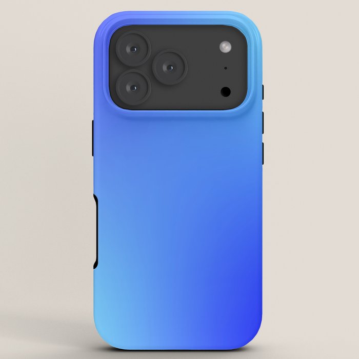 16 Blue Gradient 220506 Aura Ombre Valourine Digital Minimalist Art iPhone Case