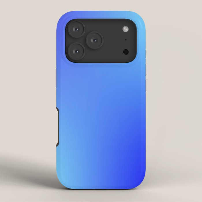 16 Blue Gradient 220506 Aura Ombre Valourine Digital Minimalist Art iPhone Case