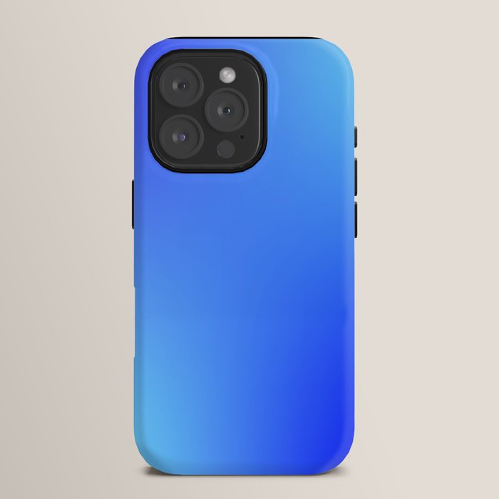 16 Blue Gradient 220506 Aura Ombre Valourine Digital Minimalist Art iPhone Case