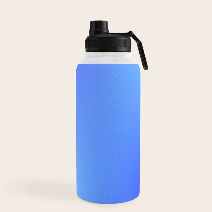 16 Blue Gradient 220506 Aura Ombre Valourine Digital Minimalist Art Water Bottle