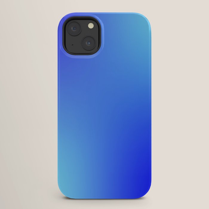 16 Blue Gradient 220506 Aura Ombre Valourine Digital Minimalist Art iPhone Case