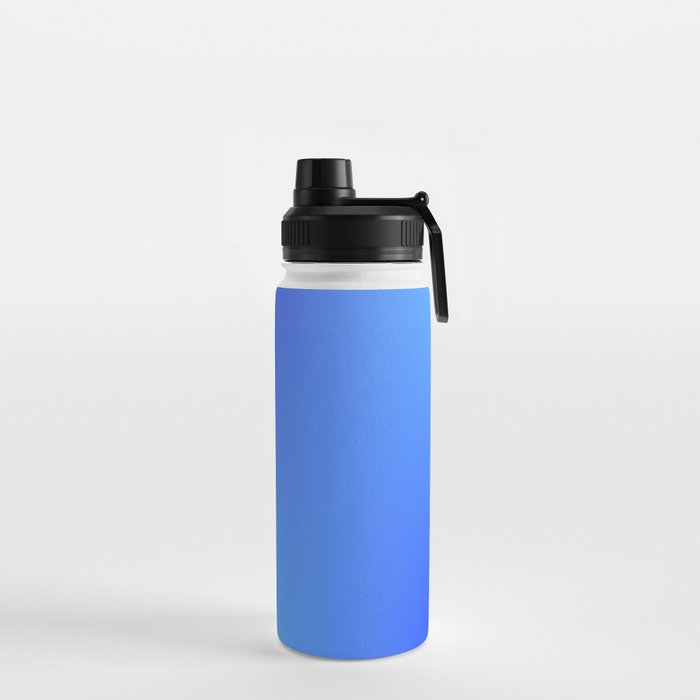 16 Blue Gradient 220506 Aura Ombre Valourine Digital Minimalist Art Water Bottle