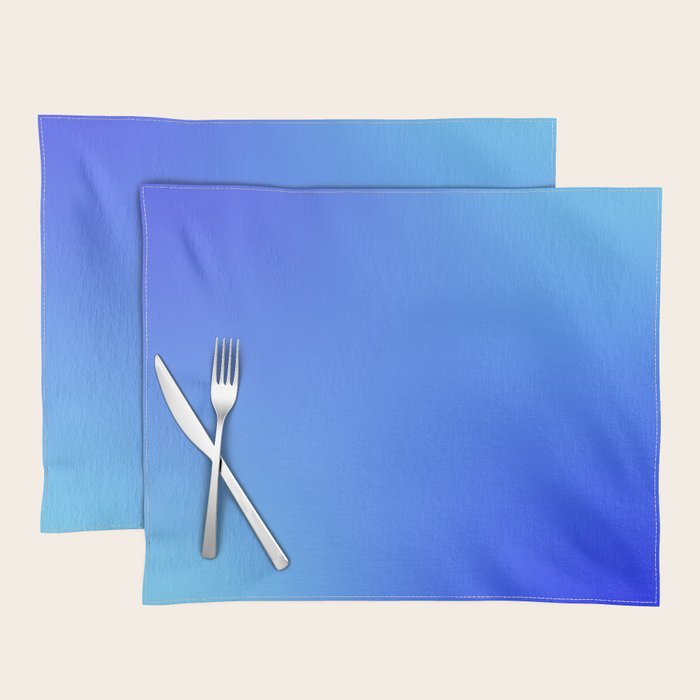 16 Blue Gradient 220506 Aura Ombre Valourine Digital Minimalist Art Placemat