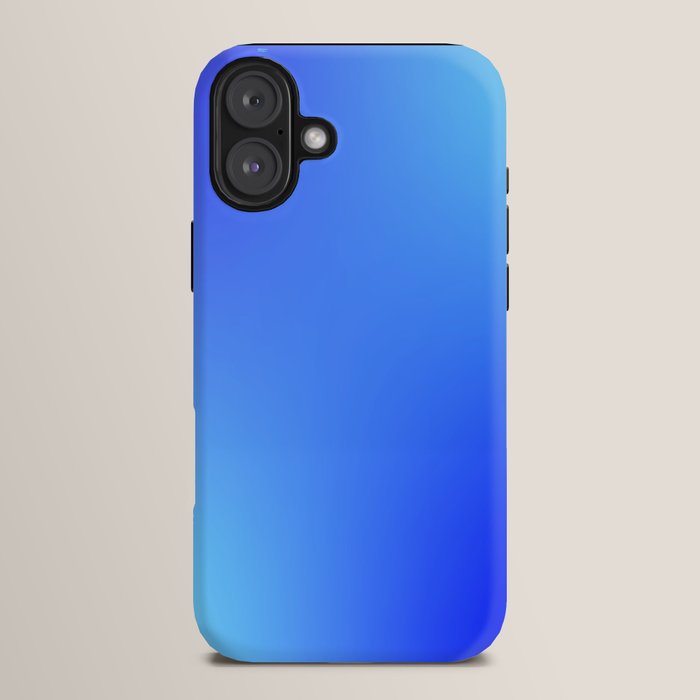 16 Blue Gradient 220506 Aura Ombre Valourine Digital Minimalist Art iPhone Case