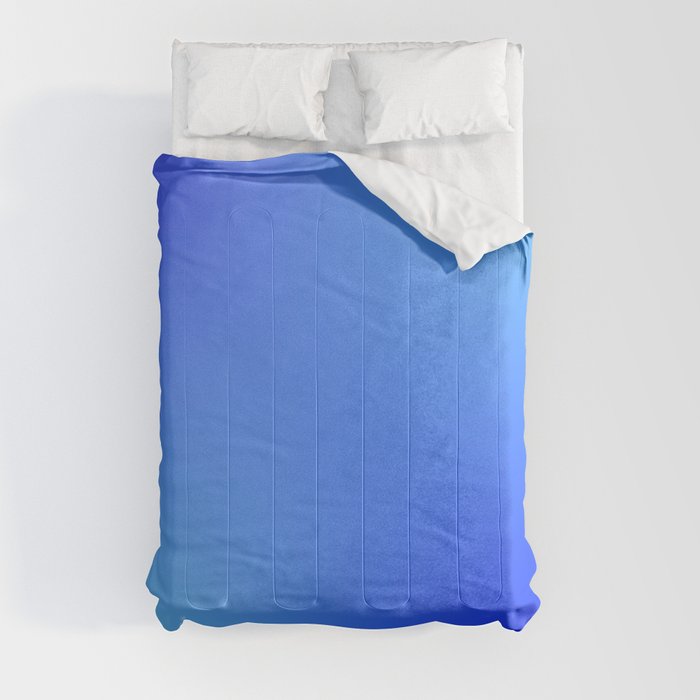 16 Blue Gradient 220506 Aura Ombre Valourine Digital Minimalist Art Comforter