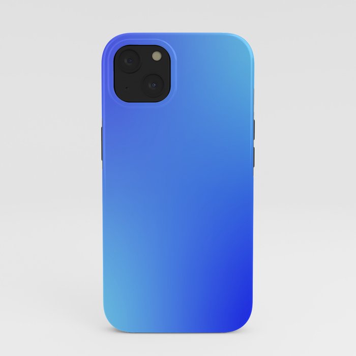 16 Blue Gradient 220506 Aura Ombre Valourine Digital Minimalist Art iPhone Case