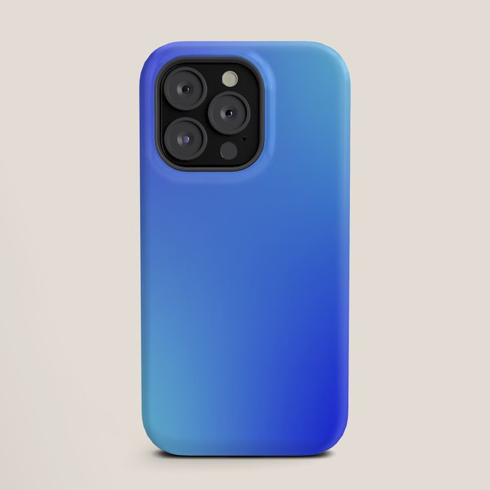 16 Blue Gradient 220506 Aura Ombre Valourine Digital Minimalist Art iPhone Case
