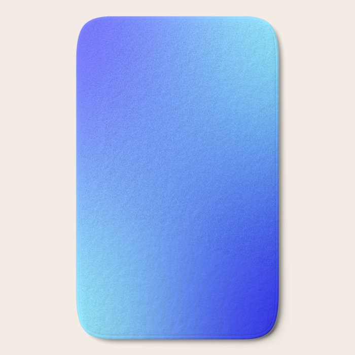 16 Blue Gradient 220506 Aura Ombre Valourine Digital Minimalist Art Bath Mat