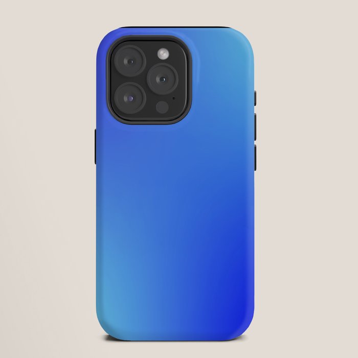16 Blue Gradient 220506 Aura Ombre Valourine Digital Minimalist Art iPhone Case