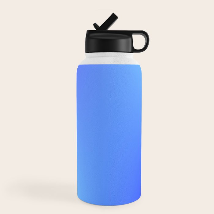 16 Blue Gradient 220506 Aura Ombre Valourine Digital Minimalist Art Water Bottle
