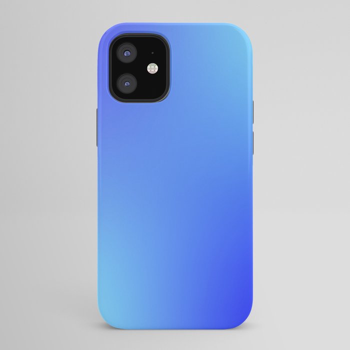 16 Blue Gradient 220506 Aura Ombre Valourine Digital Minimalist Art iPhone Case