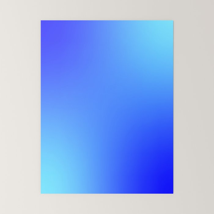 16 Blue Gradient 220506 Aura Ombre Valourine Digital Minimalist Art Mini Art Print