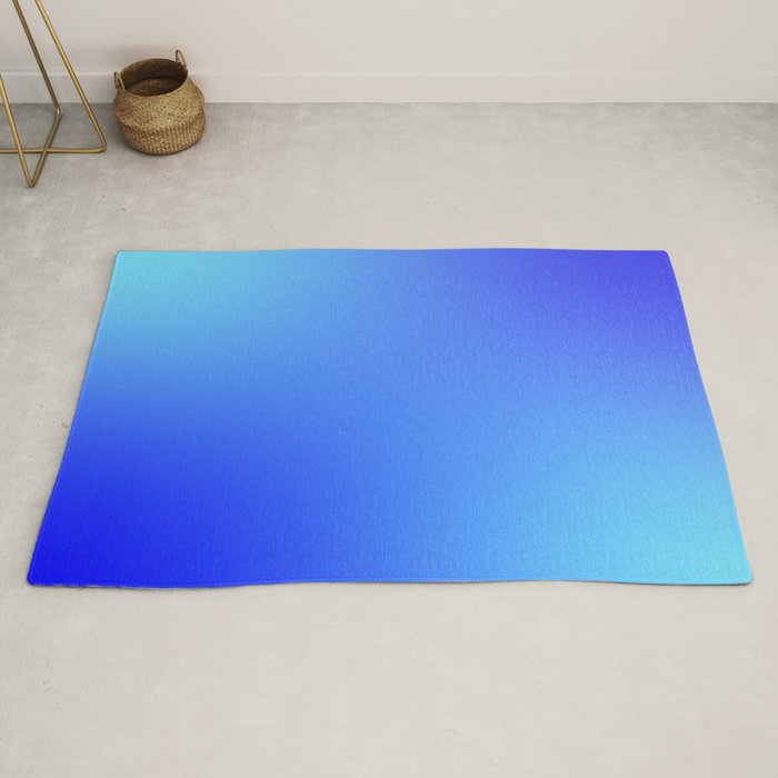 16 Blue Gradient 220506 Aura Ombre Valourine Digital Minimalist Art Rug