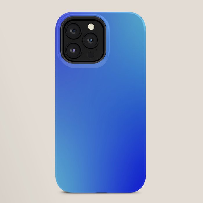 16 Blue Gradient 220506 Aura Ombre Valourine Digital Minimalist Art iPhone Case