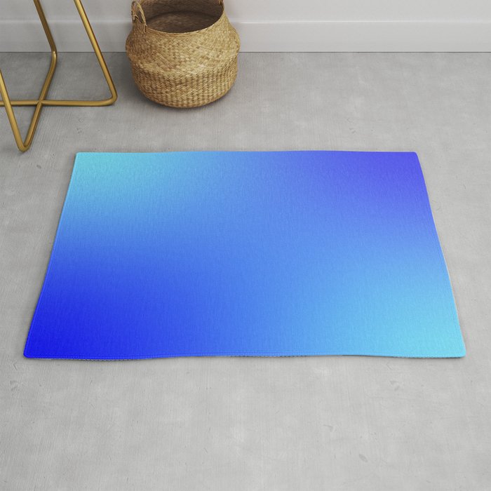 16 Blue Gradient 220506 Aura Ombre Valourine Digital Minimalist Art Rug