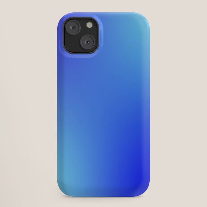 16 Blue Gradient 220506 Aura Ombre Valourine Digital Minimalist Art iPhone Case