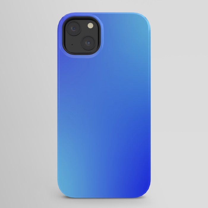 16 Blue Gradient 220506 Aura Ombre Valourine Digital Minimalist Art iPhone Case