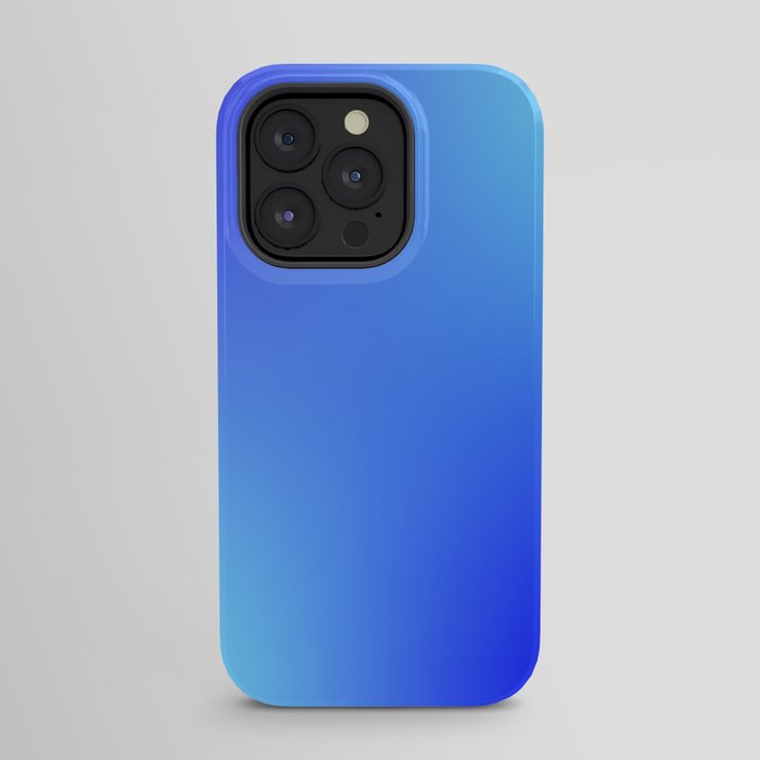 16 Blue Gradient 220506 Aura Ombre Valourine Digital Minimalist Art iPhone Case