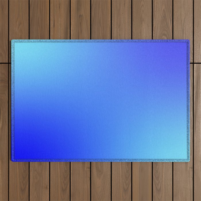 16 Blue Gradient 220506 Aura Ombre Valourine Digital Minimalist Art Outdoor Rug
