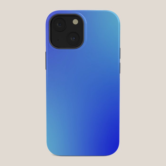 16 Blue Gradient 220506 Aura Ombre Valourine Digital Minimalist Art iPhone Case