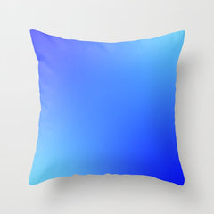 16 Blue Gradient 220506 Aura Ombre Valourine Digital Minimalist Art Throw Pillow