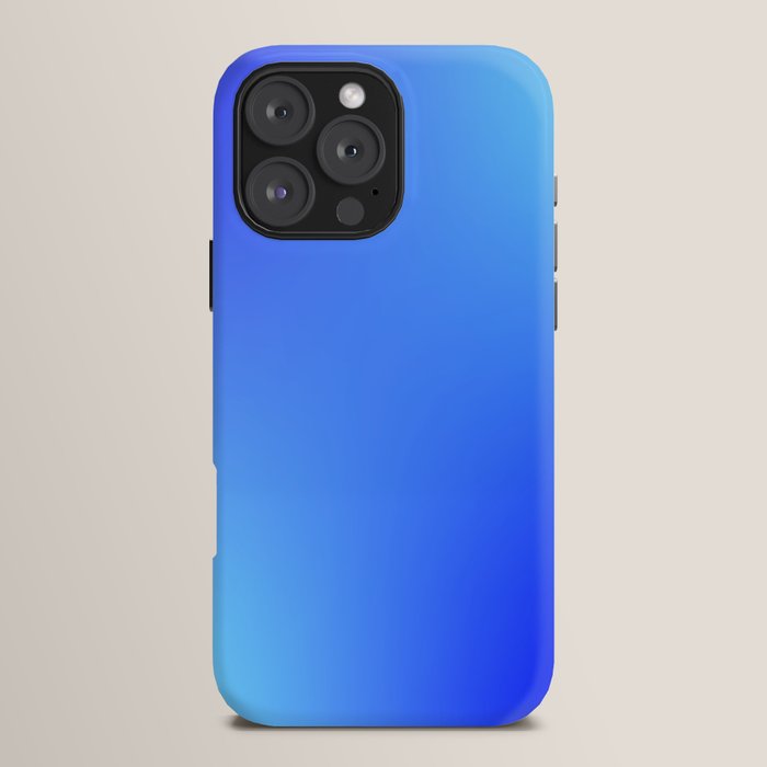 16 Blue Gradient 220506 Aura Ombre Valourine Digital Minimalist Art iPhone Case