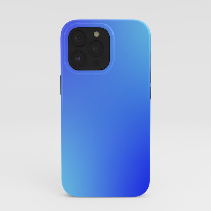 16 Blue Gradient 220506 Aura Ombre Valourine Digital Minimalist Art iPhone Case