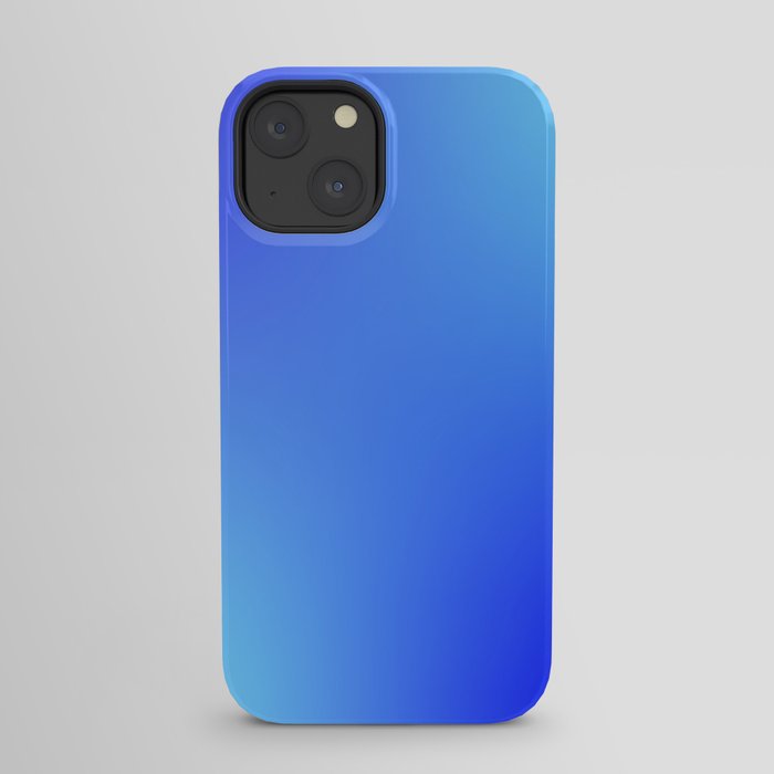 16 Blue Gradient 220506 Aura Ombre Valourine Digital Minimalist Art iPhone Case