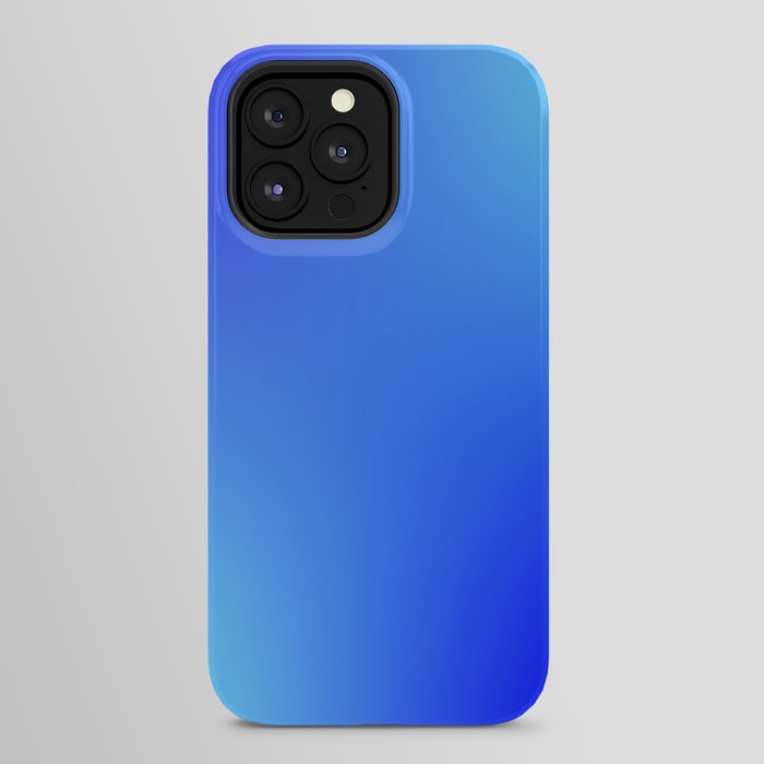 16 Blue Gradient 220506 Aura Ombre Valourine Digital Minimalist Art iPhone Case